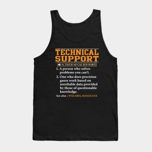 Tech Support Definition Technical Support System Admin Tank Top